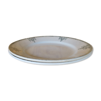 2 vintage St Amand plates