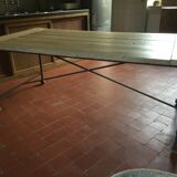 Wood and iron dining table