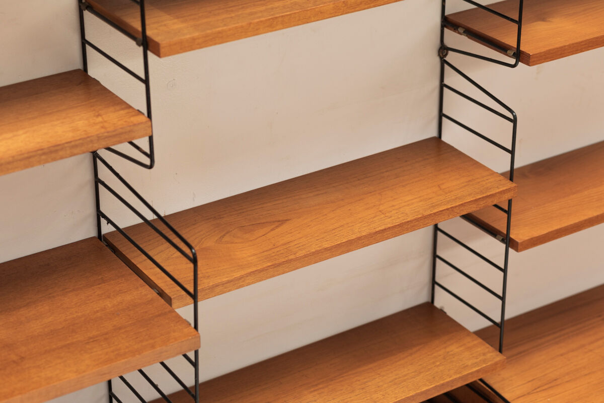 3-Piece wall unit by Nisse Strinning for String, Sweden, 1960s