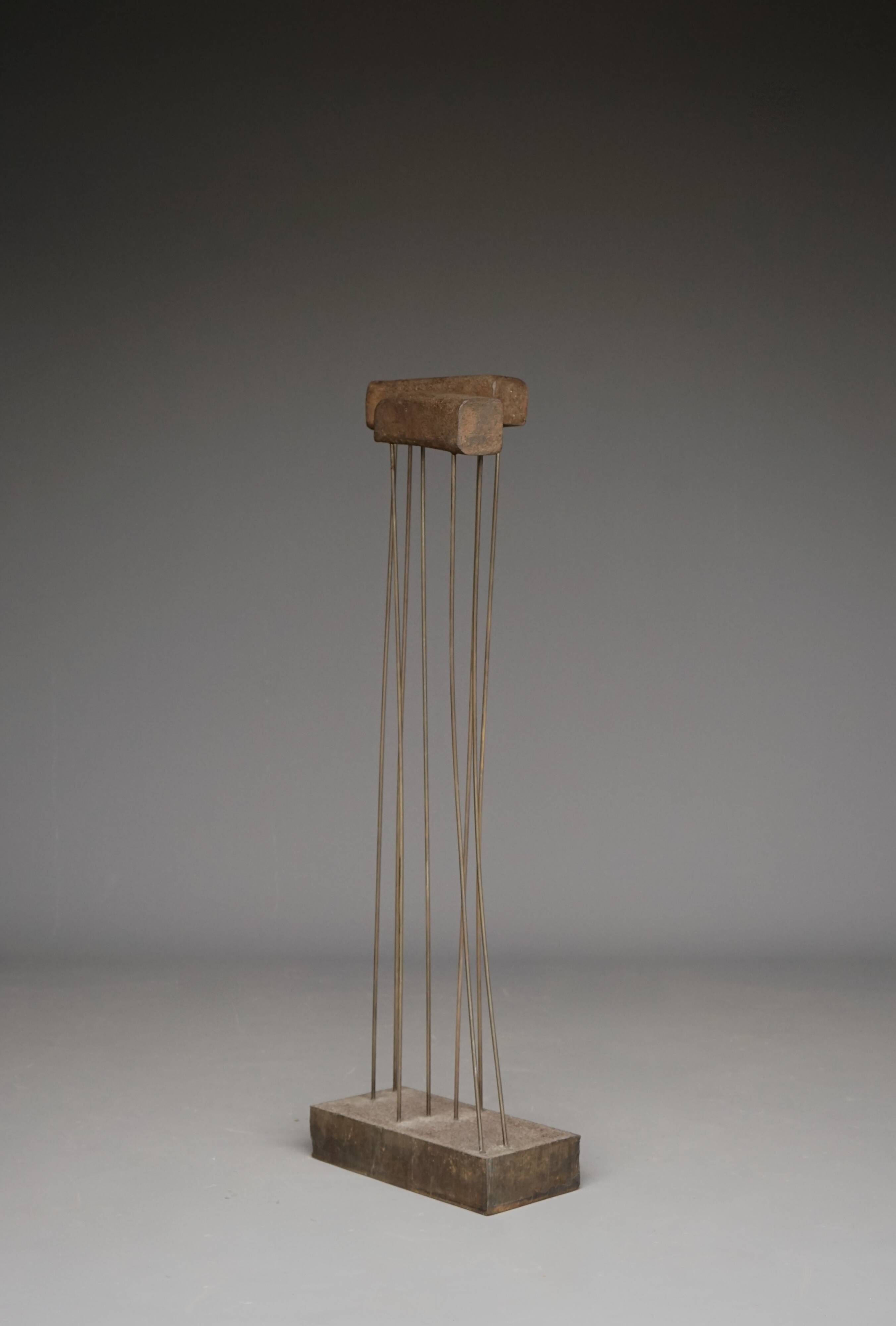 Sculpture cinétique abstraite en métal, dans le style de Harry Bertoia, années 1960