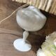 white bedside lamp with lace and opaline bohemian chic