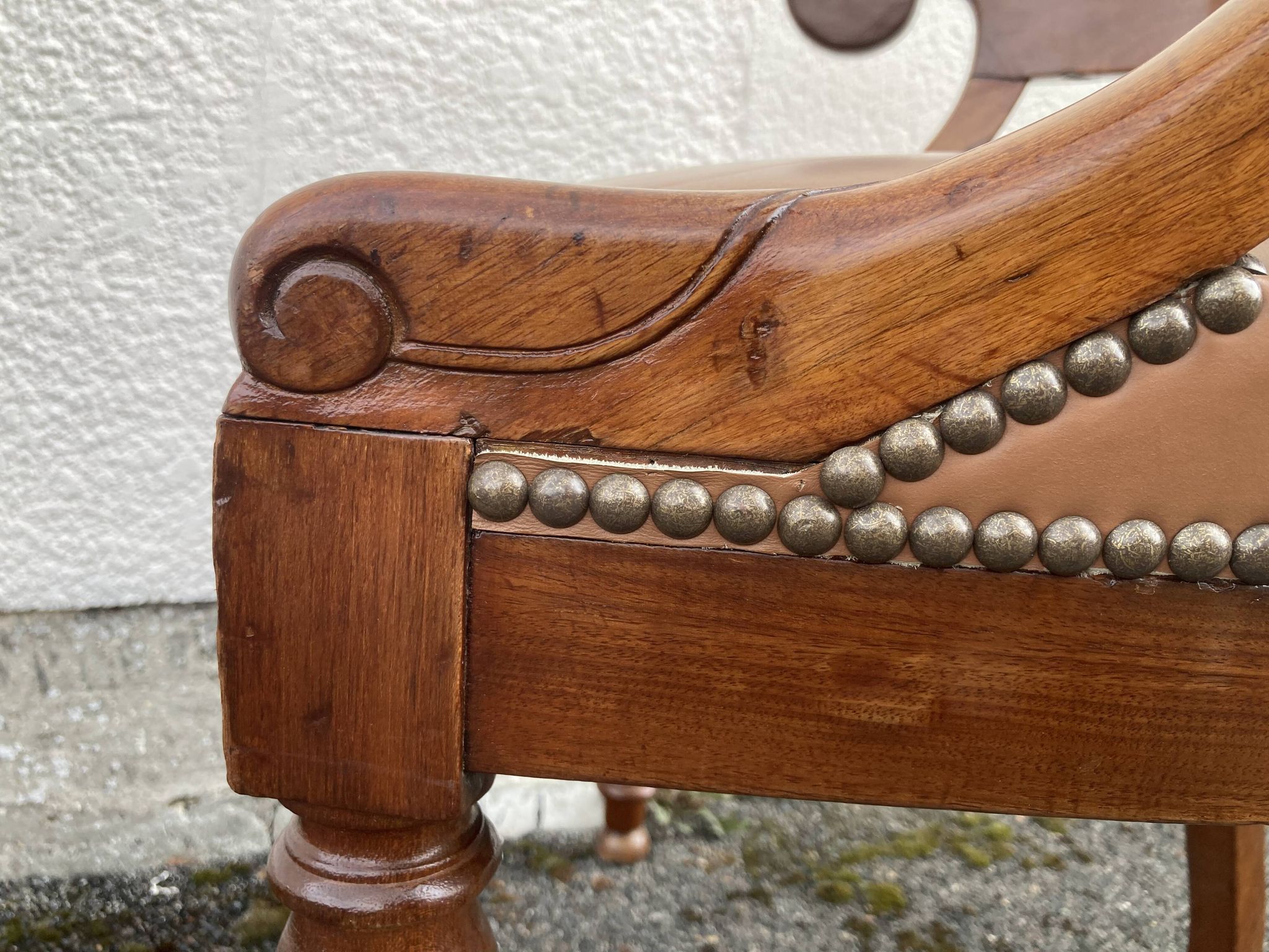 19th-century mahogany office chair