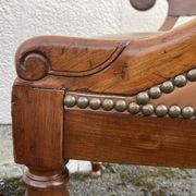 19th-century mahogany office chair