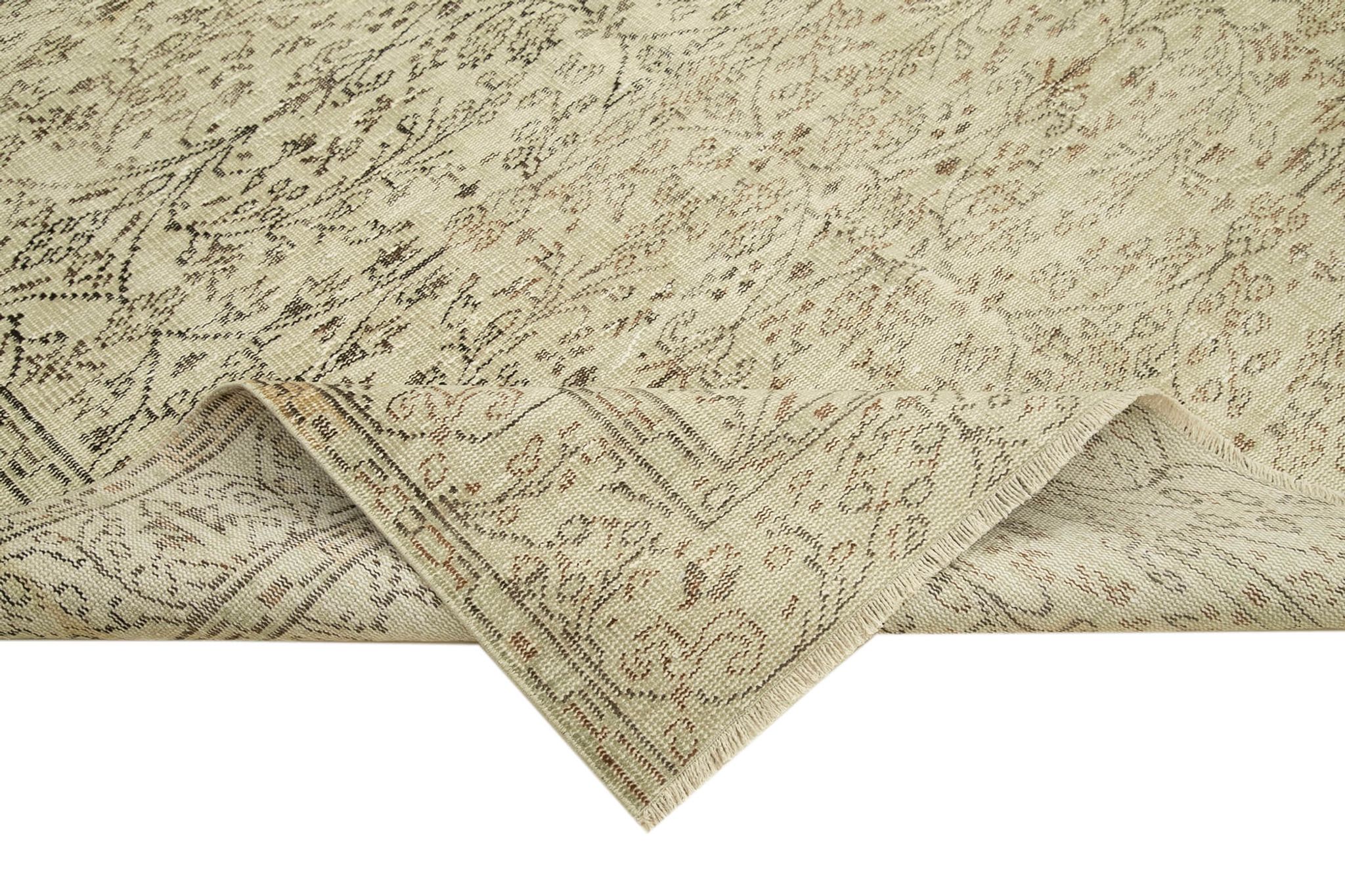 Handmade contemporary oriental beige carpet 190 cm x 295 cm