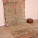 Peach Vintage Moroccan Rug 173 x 383 cm, Berber Wool Rug, Handmade Boho Rug