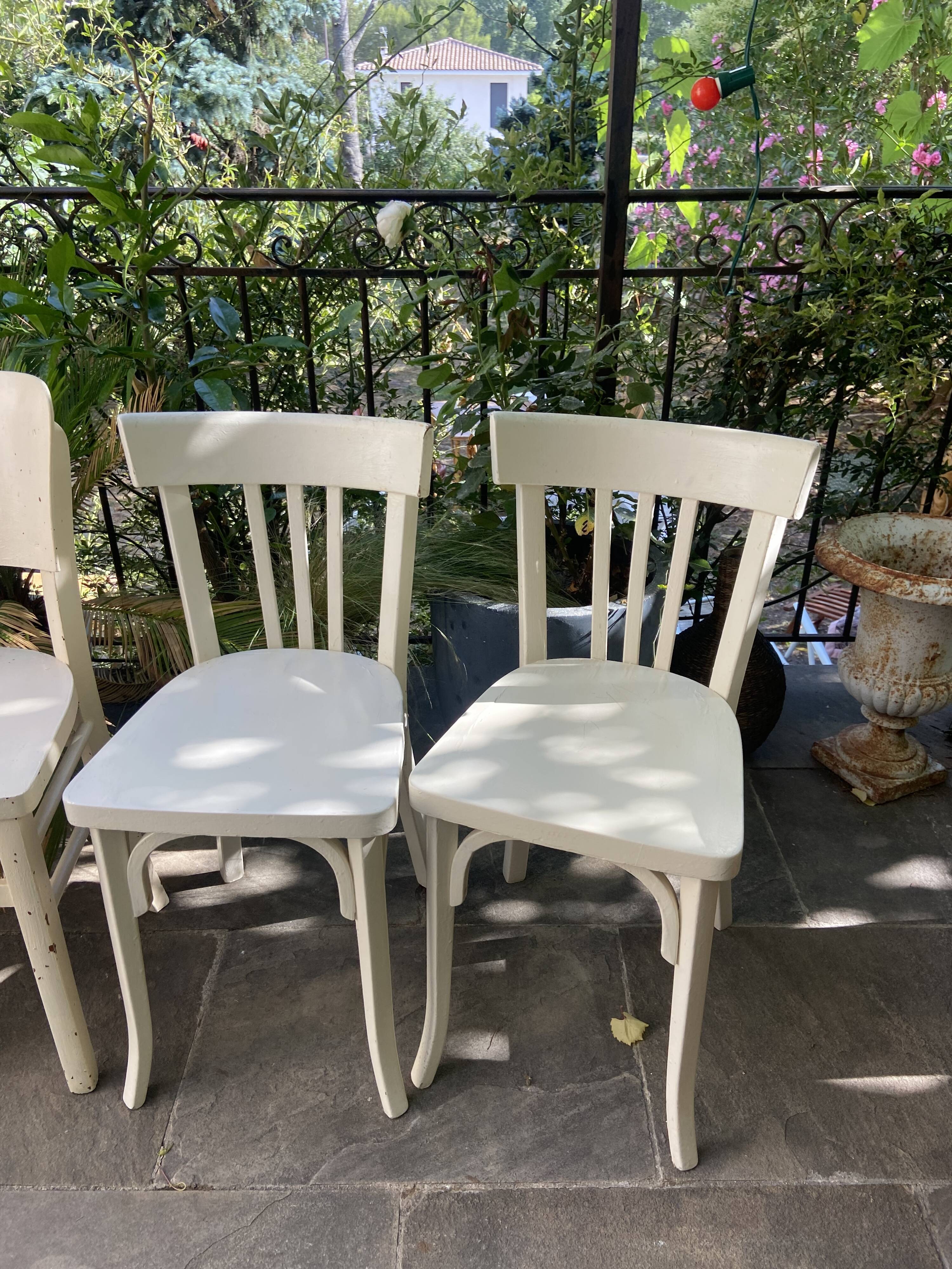 Série de 6 chaises bistrot Baumann vintage
