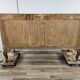 Chest of drawers with five drawers in wood and brass
