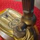 lampe de notaire  art deco, bureau, 1920 a 40 laiton et socle bois vernis h