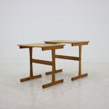 1960s oak nesting tables denmark