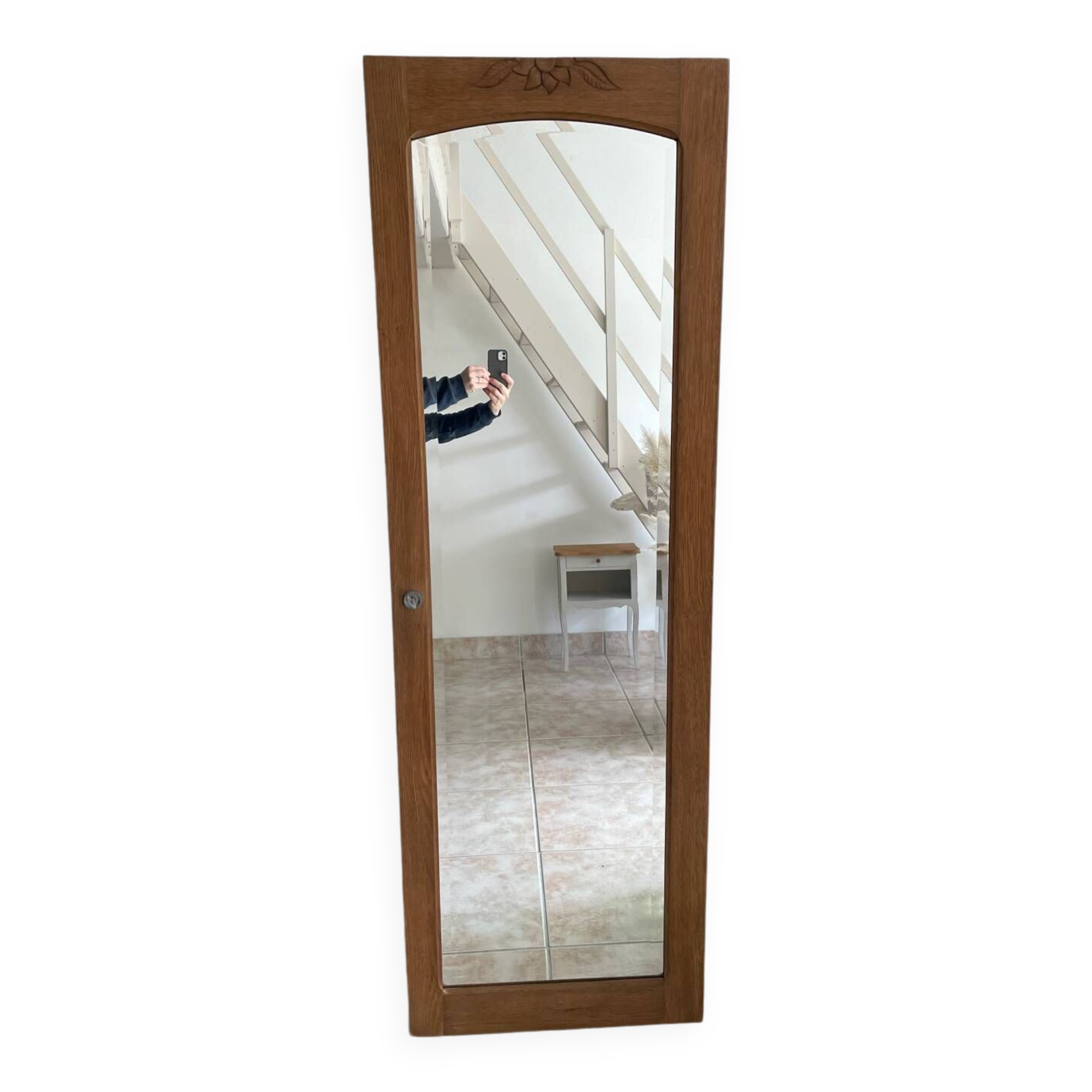 Oak mirror