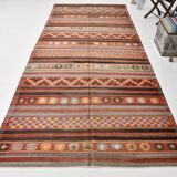 5x12 Long Wide Turkish Vintage Kilim Rug 162x377Cm SK 32815