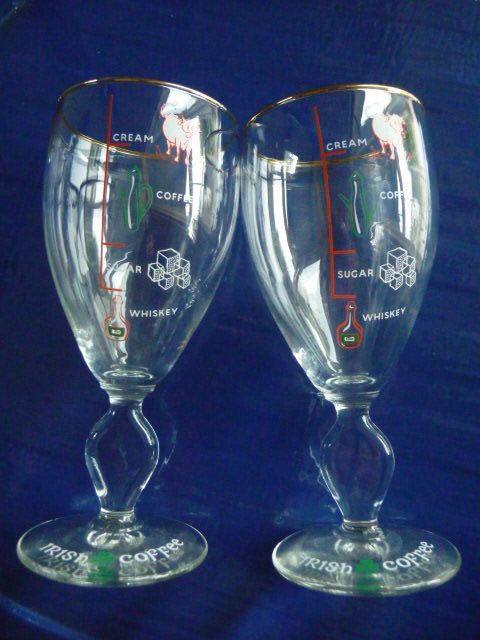 Set of two glasses for irish coffee