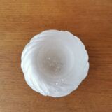 Small art deco ball vase in white glass paste