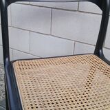 Pair of caning sled chairs
