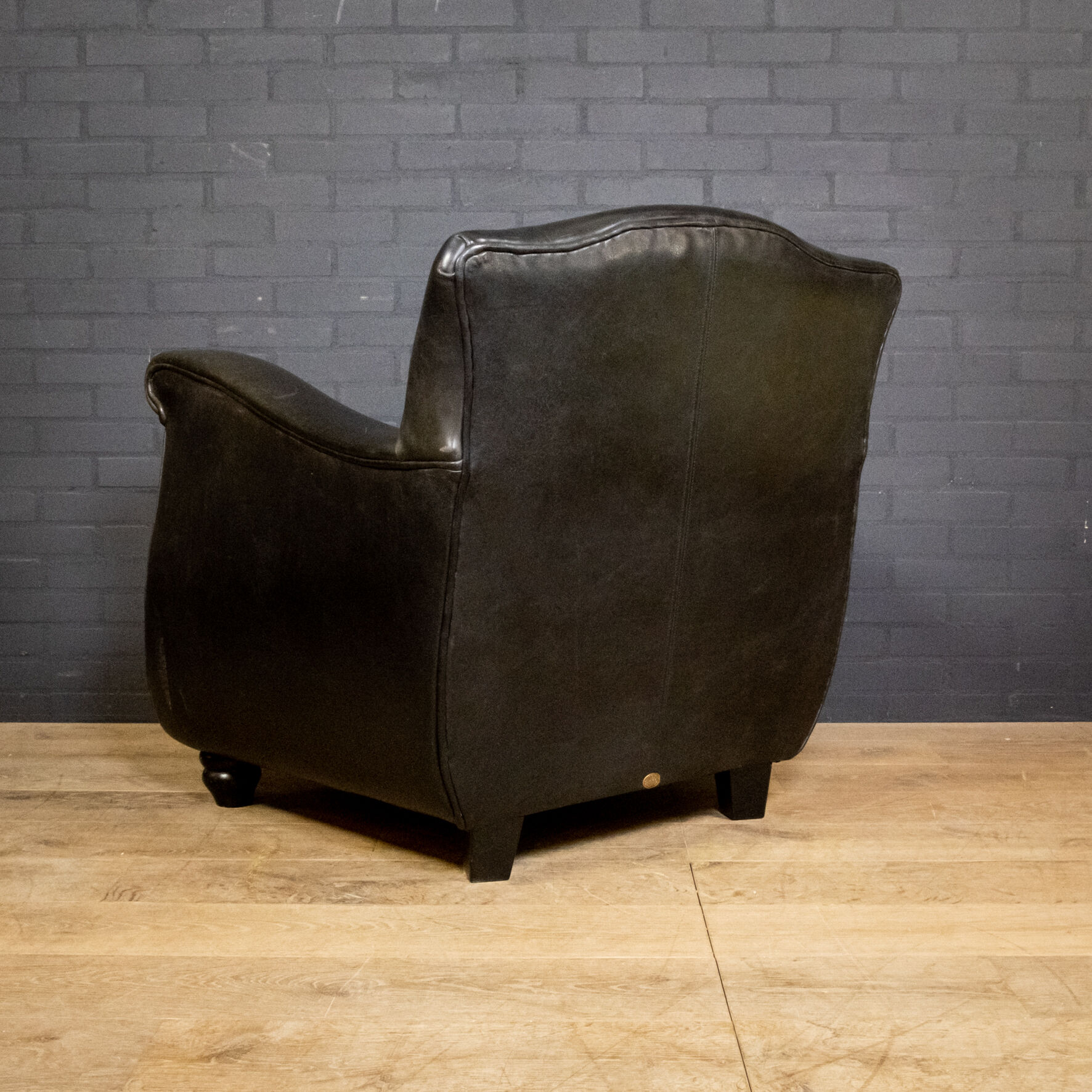 Original black leather Joris clubchair