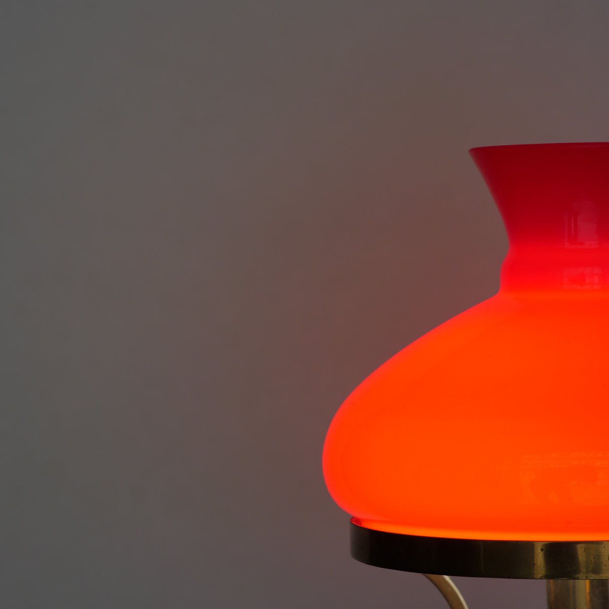 Table lamp in brass, glass and marble attributed to Stilux, Italy, 1950s.