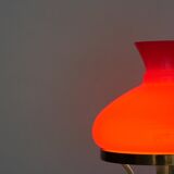 Table lamp in brass, glass and marble attributed to Stilux, Italy, 1950s.