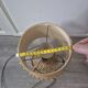 vintage table lamp dame jeanne covered in rattan wicker with a handle