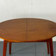 Mid-Century Danish Design Modernist extendable round dining table, 19
