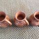 Series of 3 cups in sandstone