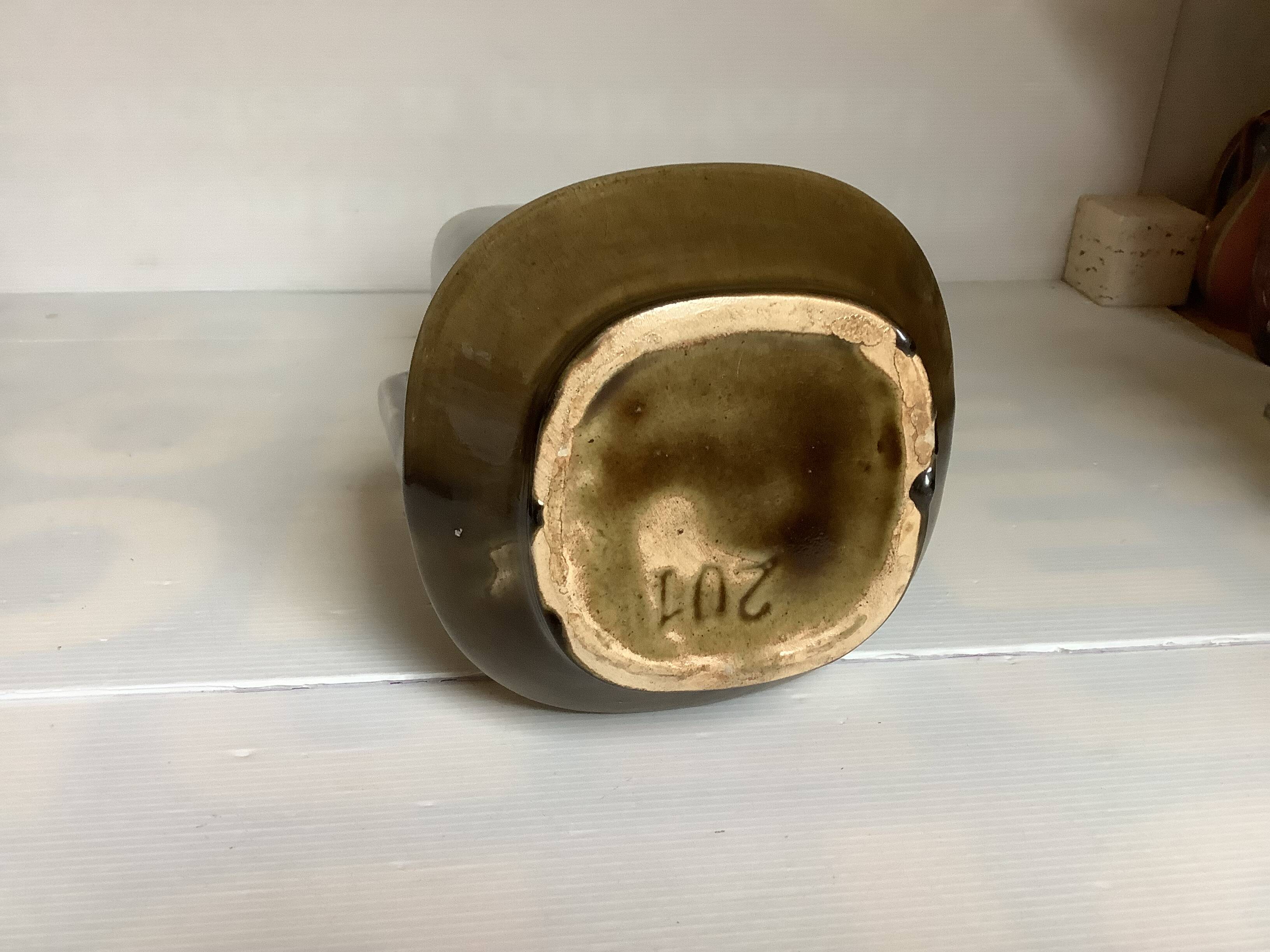 Large flamed ceramic vase Art Nouveau