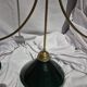 Opaline green white with brass billiard pool lamp 110-150 cm 3 shades