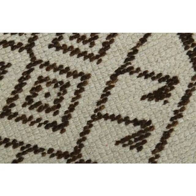 1970s Vintage Turkish Handmade Wool & Cotton Beige Runner Rug 89x320
