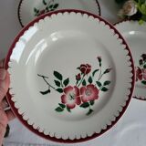 4 assiettes à dessert Sarreguemines épernay faïence vintage