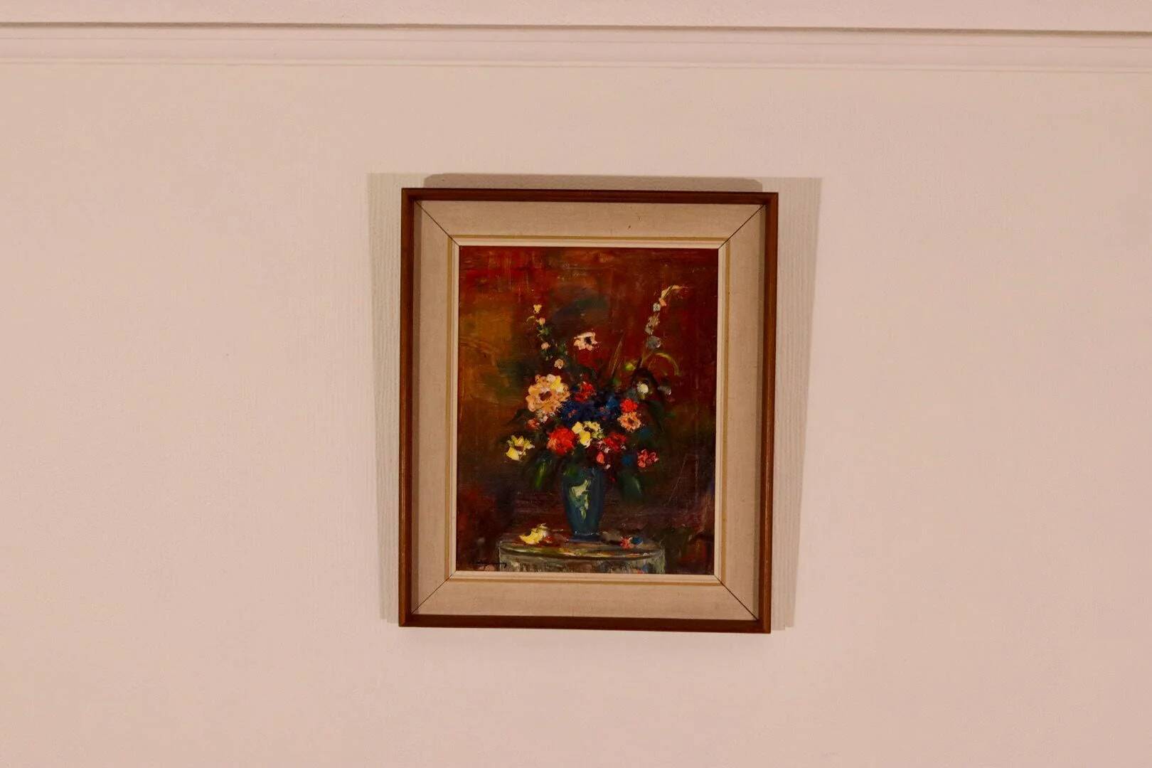 Original Oil on Canvas – “Still Life Vase” – Framed 45 × 54 cm