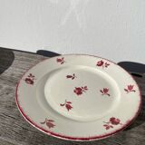 4 old Luneville flower plates