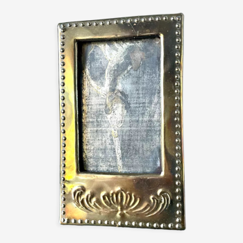 Brass art nouveau frame