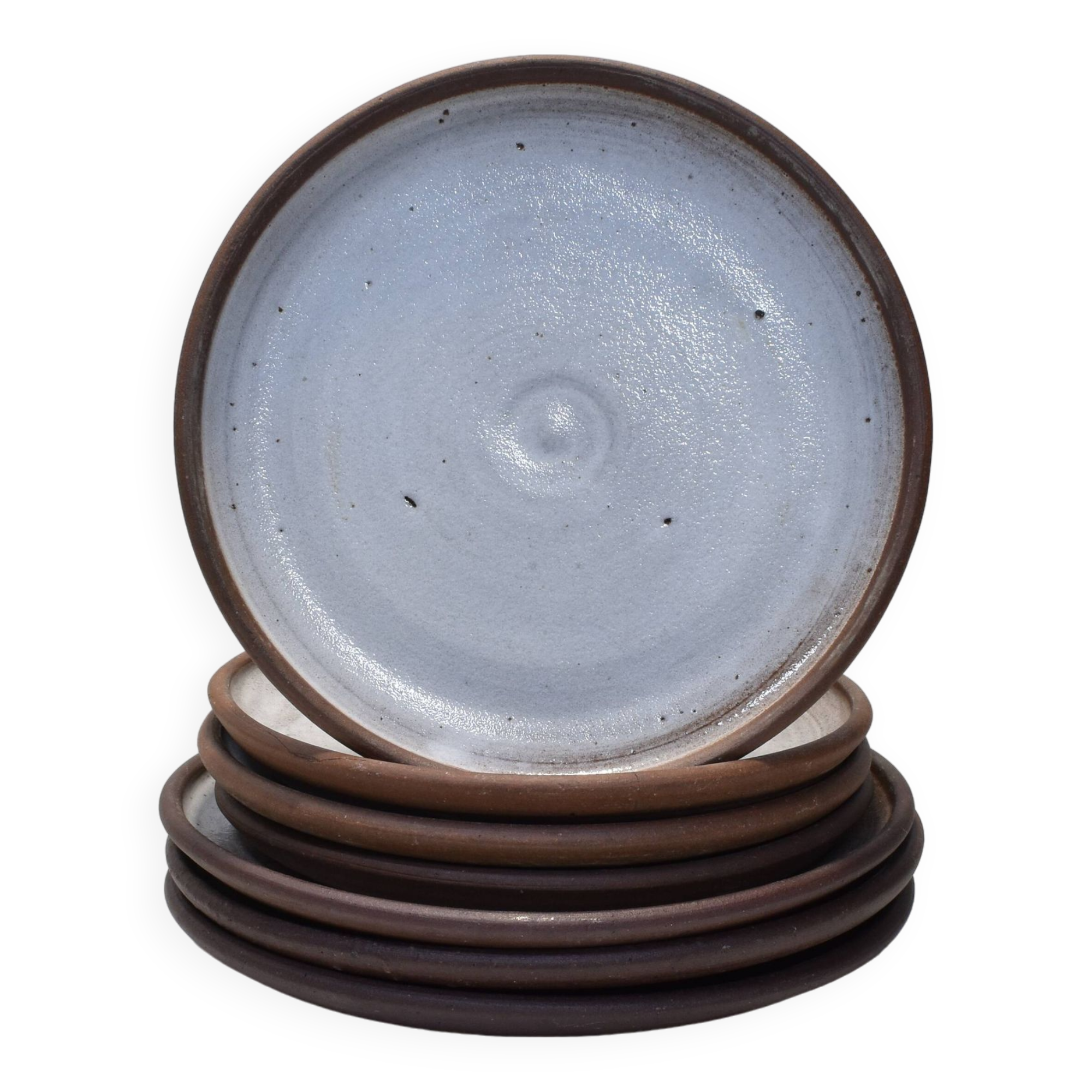 7 Vintage ceramic plates Norbert Pierlot Ratilly La borne