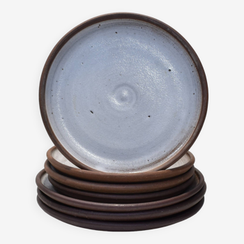 7 Vintage ceramic plates Norbert Pierlot Ratilly La borne