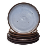 7 Vintage ceramic plates Norbert Pierlot Ratilly La borne