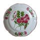 Antique polychrome earthenware plate from eastern France with flower decoration, 19th century