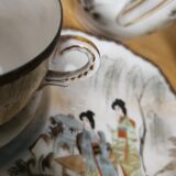 Japanese kutani tashiro eggshell porcelain tea set