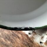 2 enameled sheet metal cone pendants