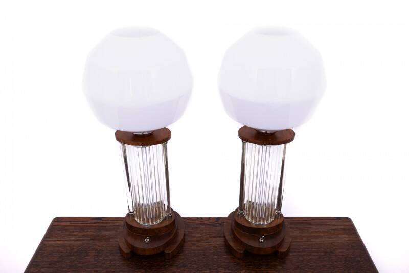 A pair of unique mid-20th century table lamps
