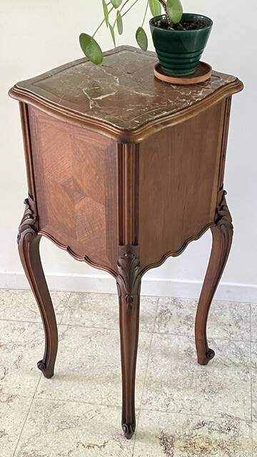 TABLE de Chevet Style Louis XV MARBRE