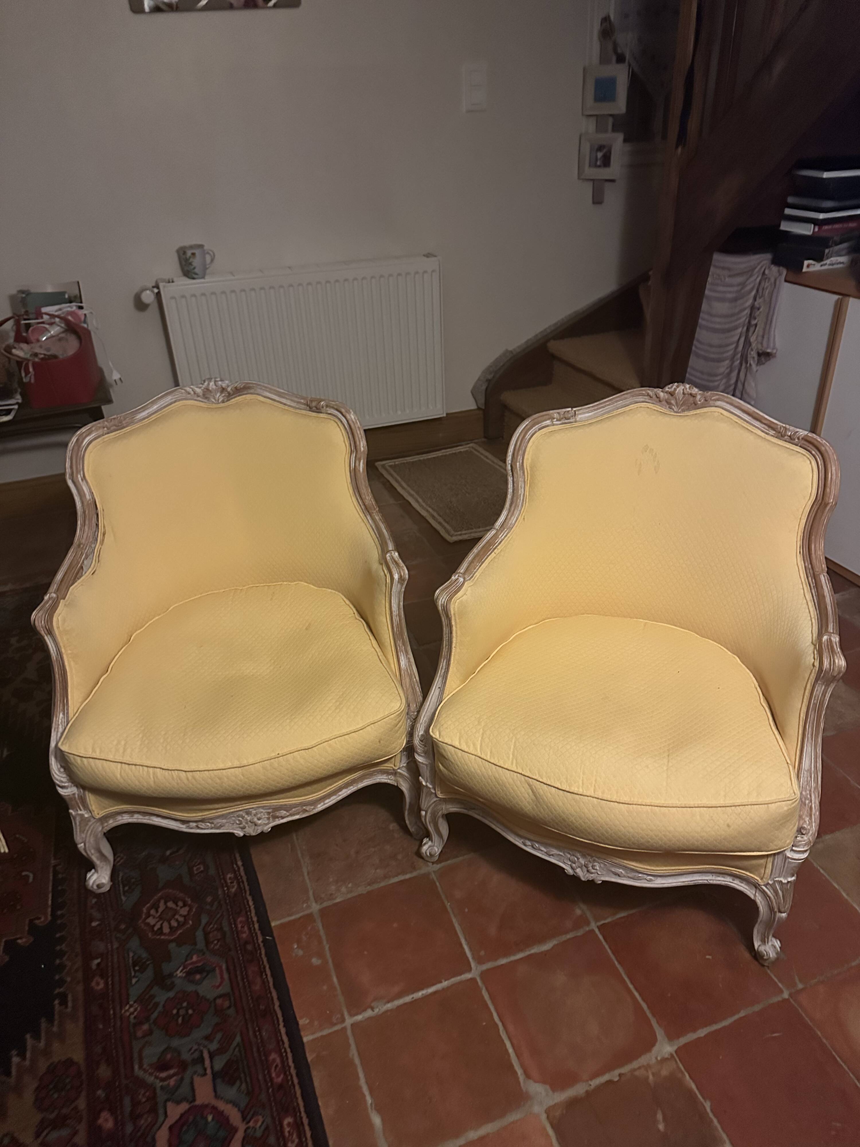 Yellow armchairs