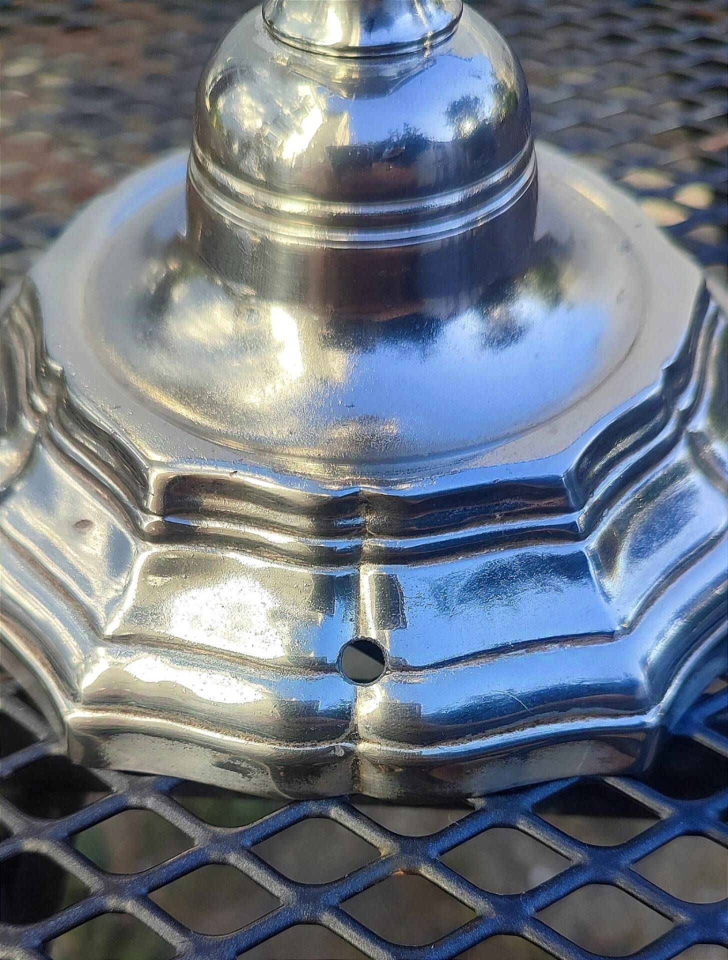 Magnificent pair of silver candlesticks.