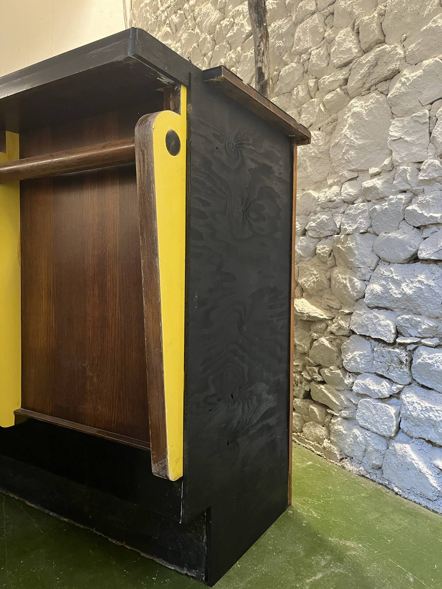 1950s bar in oak and Formica