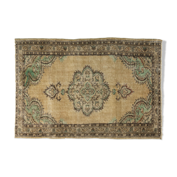 Anatolian handmade vintage rug 217 cm x 145 cm