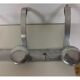 Industrial wall coat rack 5 aluminum hooks