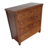 Oak chest of drawers and brass handles