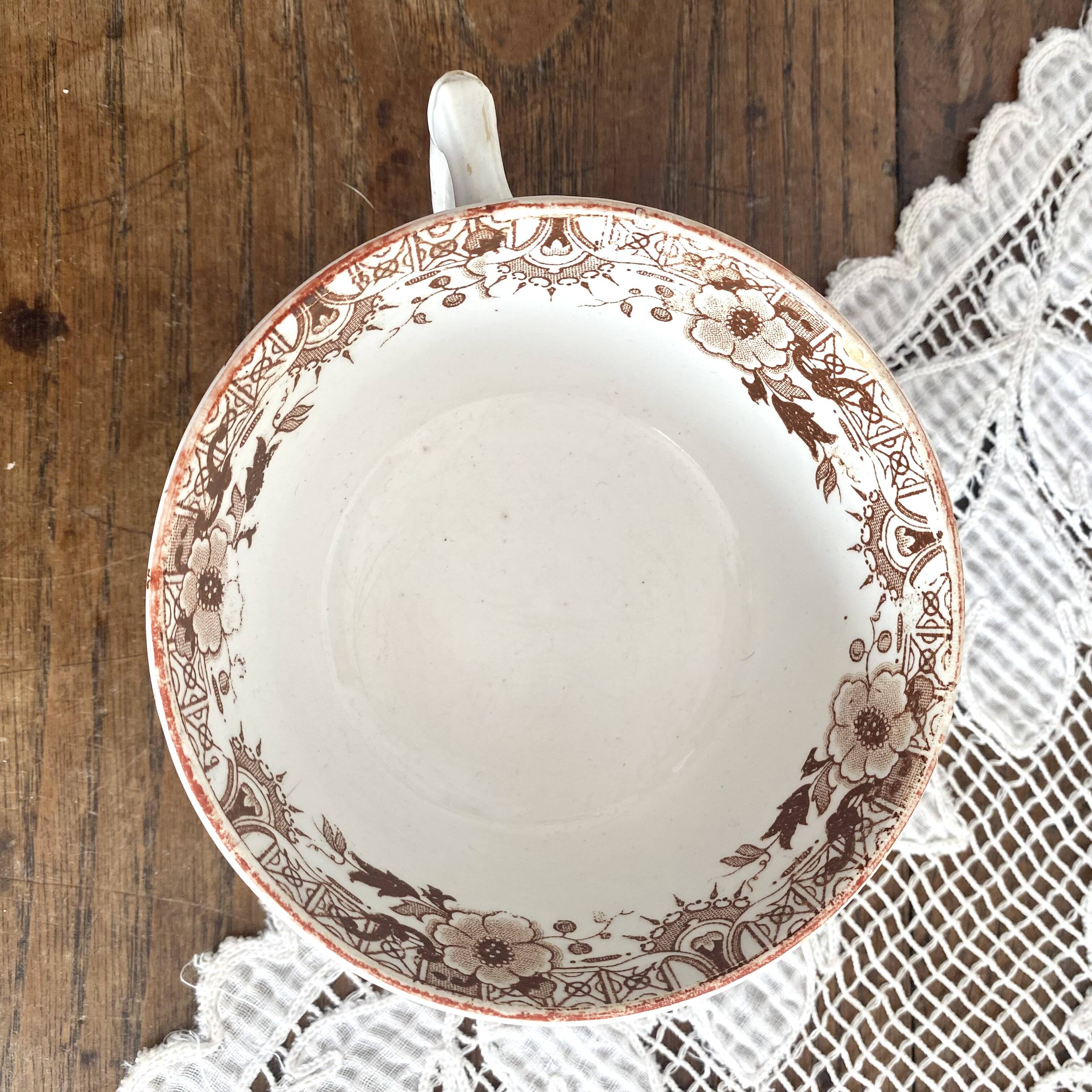 Polychrome ironstone teacup