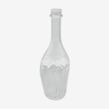 Bouteille carafe transparente avec verre épais bullé