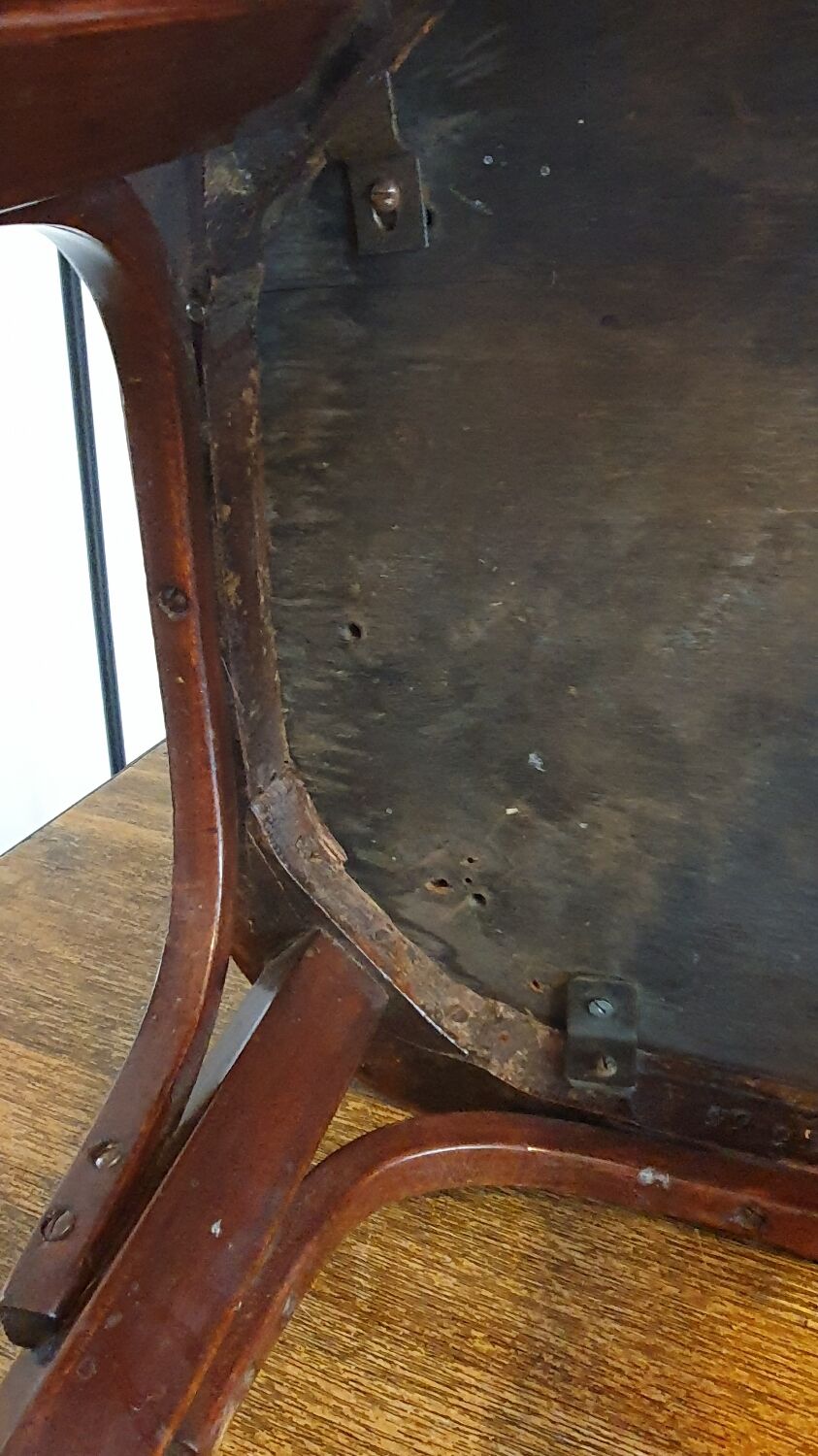 Art nouveau thonet stool bentwood and velvet