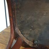 Art nouveau thonet stool bentwood and velvet