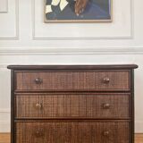 Vintage rattan chest of drawers